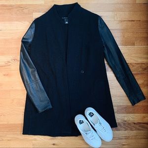 SCOOP leather sleeve coat
